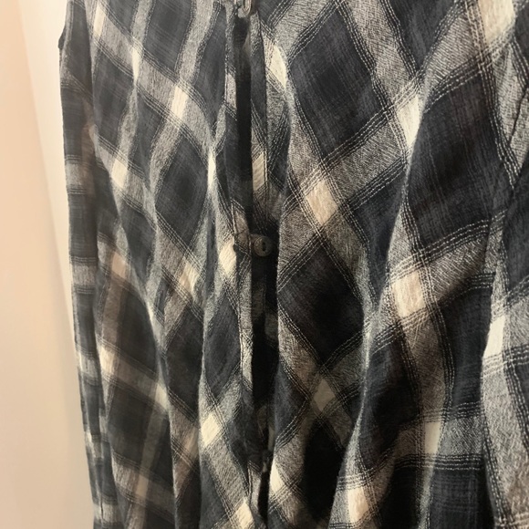 Blank NYC Black and White Plaid Crossover Top - Picture 11 of 14